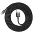 Фото #3 товара Wytrzymały elastyczny kabel przewód USB microUSB 1.5A 2M czarno-szary