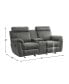 White Label Nadia 76" Double Glider Reclining Loveseat with Center Console