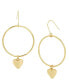 Gold-Tone Puffy Heart Hoop Earrings