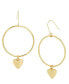 ფოტო #1 პროდუქტის Gold-Tone Puffy Heart Hoop Earrings