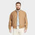 Фото #1 товара Men's Faux Suede Lightweight Bomber Jacket - Goodfellow & Co Brown XL