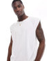 Фото #4 товара Brave Soul oversized raw edge vest in white