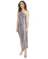 ფოტო #5 პროდუქტის Women's Snakeskin-Print Chain Halter Maxi Dress