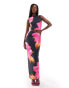 Фото #1 товара Murci column maxi skirt co-ord in pink peony