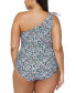 Фото #2 товара Trendy Plus Size Marita Floral One-Piece Swimsuit