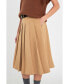 ფოტო #1 პროდუქტის Women's Low Waist Pleated Midi Skirt