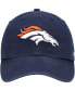 Фото #3 товара Boys Navy Denver Broncos Logo Clean Up Adjustable Hat