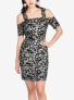 Фото #1 товара Rachel Roy Floral-Print Cold-Shoulder Dress Sz. 6 US (Black) 151340