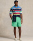 Фото #4 товара Men's Big & Tall Striped Short-Sleeve Polo Shirt