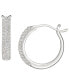 ფოტო #1 პროდუქტის 1/2 ct. t.w. Round Shape Diamond Hoop Earring in Sterling Silver