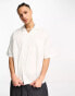 Фото #1 товара COLLUSION boxy revere short sleeve shirt in white