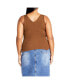 ფოტო #2 პროდუქტის Plus Size Sammie V-neck Top