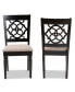 Фото #3 товара Renaud Modern and Contemporary Fabric Upholstered 2 Piece Dining Chair Set Set
