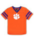 ფოტო #2 პროდუქტის Toddler Boys and Girls Orange, Purple Clemson Tigers Red Zone Jersey and Pants Set