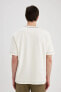 Фото #6 товара Футболка Defacto Oversize Fit Plain White