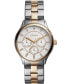 ფოტო #1 პროდუქტის Women's Modern Sophisticate Multifunction Two Tone Stainless Steel Watch 36mm