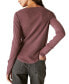 ფოტო #2 პროდუქტის Women's Lace-Trimmed Henley Top