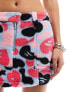 Фото #4 товара Aapee by A Bathing Ape camo sherpa mini skirt in pink