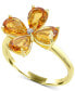 Фото #1 товара Кольцо Macy's Citrine & Diamond Flower