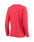 ფოტო #4 პროდუქტის Women's Heathered Royal, Heathered Red Philadelphia 76ers Raglan Long Sleeve T-shirt and Shorts Sleep Set