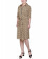 Фото #3 товара Petite 3/4 Roll Tab Zip Front Shirtdress