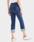 Фото #4 товара Women's High-Rise Embroidered Cuffed Jeans, Created for Macy's