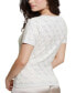 ფოტო #2 პროდუქტის Women's Paige 4G Stones Scoop-Neck Short-Sleeve Sweater