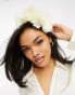 True Decadence pearl flower headband fascinator in white