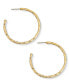ფოტო #8 პროდუქტის Hammered Metal Medium Hoop Earrings 1-.5", Created for Macy's