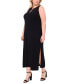Фото #3 товара Plus Size Three-Ring Hardware Sleeveless Maxi Dress