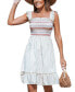 ფოტო #1 პროდუქტის Women's Woven Square Neck Sleeveless Ruffle Midi Beach Dress