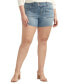 ფოტო #1 პროდუქტის Plus Size Suki High-Rise Curvy-Fit Shorts