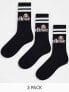 Фото #1 товара ellesse 3pack socks in black