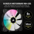 Фото #12 товара Corsair iCUE SP140 RGB Elite Performance 140 mm PWM Fan Pack of 2 with iCUE Lighting Node Core (CORSAIR AirGuide Technology, Eight Controllable RGB LEDs, Quiet 18 dBA, Up to 1,200 rpm) Black