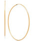 Polished Continuous Hoop Earrings in 14k Gold (2-3/8")