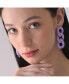 ფოტო #3 პროდუქტის Women's Purple Chain-link Drop Earrings