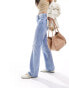 Stradivarius STR straight low waist jean with stretch in light blue