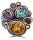 ფოტო #5 პროდუქტის EFFY® Multi-Gemstone Statement Ring (4-3/4 ct. t.w.) in Sterling Silver & 18k Gold
