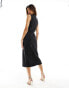 Фото #3 товара Abercrombie & Fitch denim midi dress in washed black