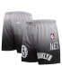 Фото #1 товара Men's Black, Gray Brooklyn Nets Ombre Mesh Shorts