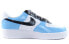 【定制球鞋】 Nike Air Force 1 Low 空军一号 中秋主题 宇航员 航天 太空 泼墨涂鸦 休闲 防滑减震 低帮 板鞋 男女同款 蓝白 / Кроссовки Nike Air Force DD8959-100