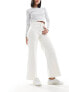 Mango wide leg jeans in off white