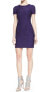 Фото #1 товара Платье Nanette Lepore фиолетовое с круглым вырезом и короткими рукавами, линия стройного силуэта, размер 10.