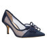 Фото #2 товара Nina Brite Rhinstone Bow Pumps Womens Size 6 M Dress Casual BRITE-NVY