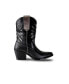 Фото #2 товара Women's Italian Western Black Premium Leather Boots Fireworks by