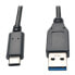 Фото #1 товара Tripp U428-003-G2 USB-C to USB-A Cable (M/M) - USB 3.2 Gen 2 (10 Gbps) - Thunderbolt 3 Compatible - 3 ft. (0.91 m) - 1.83 m - USB C - USB A - USB 3.2 Gen 2 (3.1 Gen 2) - Male/Male - Black