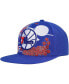 ფოტო #1 პროდუქტის Men's Royal Philadelphia 76ers Hardwood Classics Asian Heritage Scenic Snapback Hat