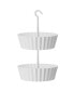 Фото #1 товара Sunny Hanging TwoTier Lace Pattern Planter White 10"
