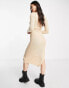 Brave Soul cubo side split knitted dress