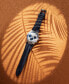 ფოტო #5 პროდუქტის Men's Swiss Automatic Chronograph Highlife Navy Leather Strap Watch 41mm